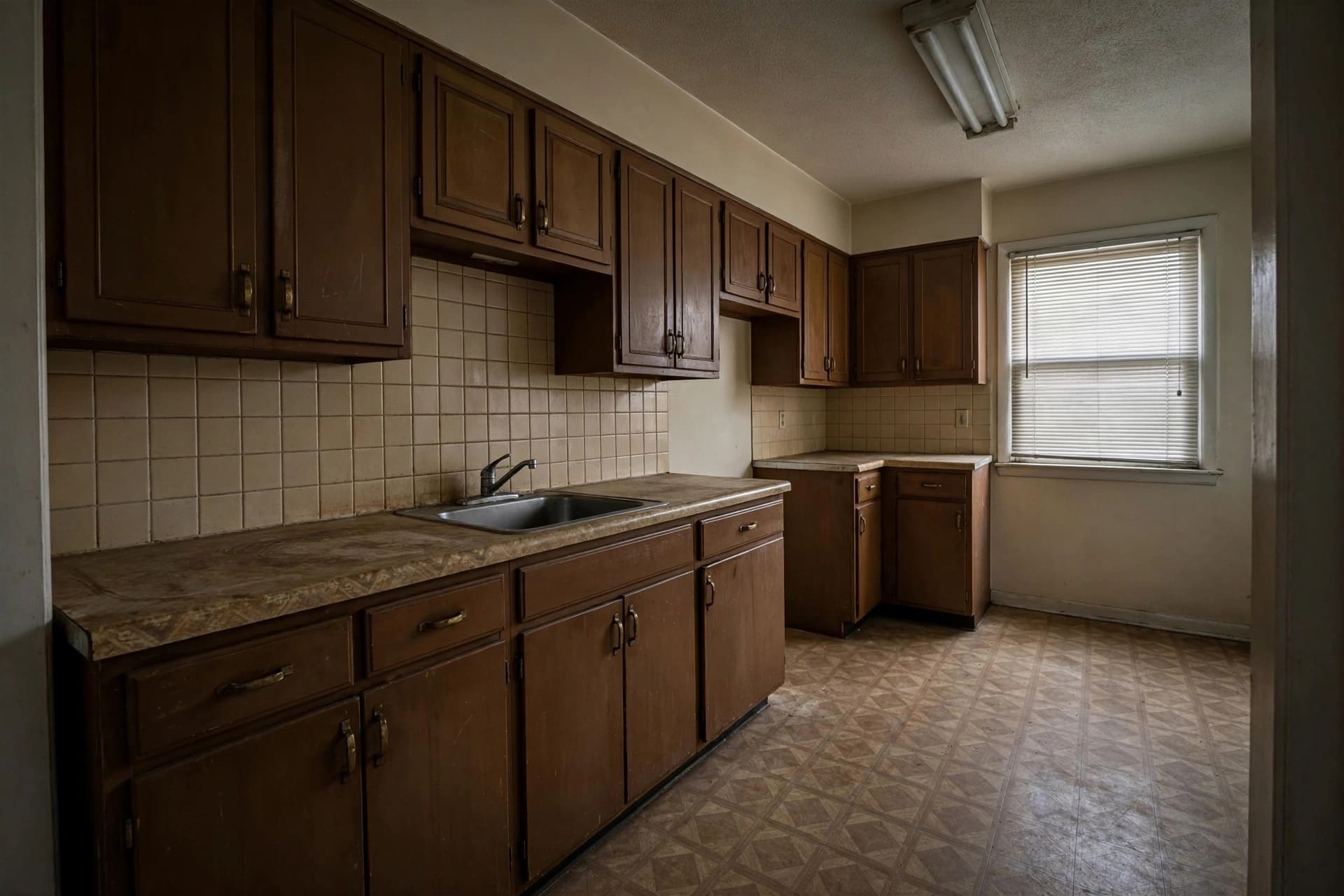 A closed galley kitchen opened up for a family in Islington (Before)